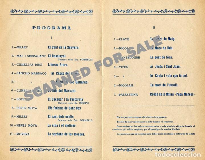 Cat&aacute;logos de m&uacute;sica: Programa del ORFE&Oacute; CATAL&Aacute;, 1930. - Foto 2