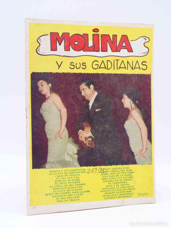 Cat&aacute;logos de M&uacute;sica: CANCIONERO 35. MOLINA Y SUS GADITANAS. Bistagne, 1962