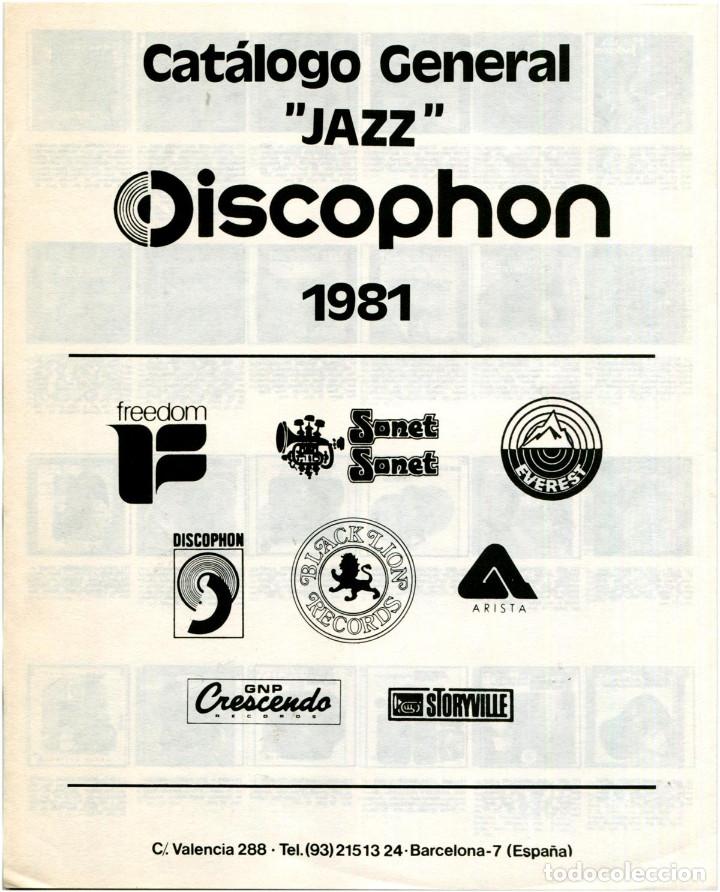 Cat&aacute;logos de m&uacute;sica: Discophon - Cat&aacute;logo general Jazz Discophon 1981 - Foto 1
