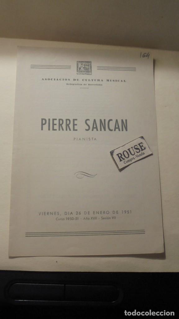 Cat&aacute;logos de M&uacute;sica: PROGRAMA - PIERRE SANCAN PIANISTA