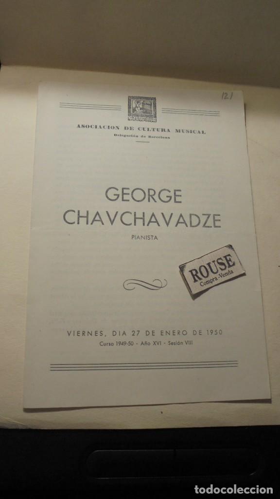 Cat&aacute;logos de M&uacute;sica: PROGRAMA DE MUSICA GEORGE CHAVCHAVADZE pianista