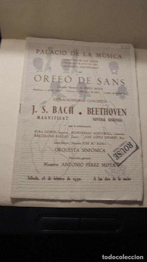 Cat&aacute;logos de M&uacute;sica: PROGRAMA - PALACIO DE LA MUSICA - CLAUSURA DE LOS ACTOS CONMEMORATIVOS DEL CINCUENTA ANIVERSARIO ORF