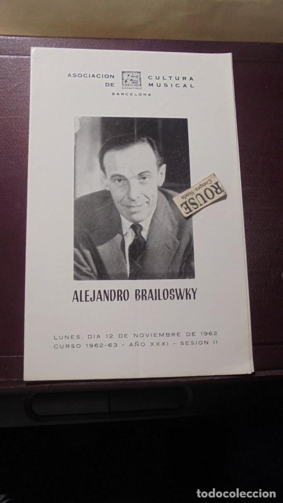 Cat&aacute;logos de m&uacute;sica: PROGRAMA DE MUSICA - ALEJANDRO BRAILOSWKY - Foto 1