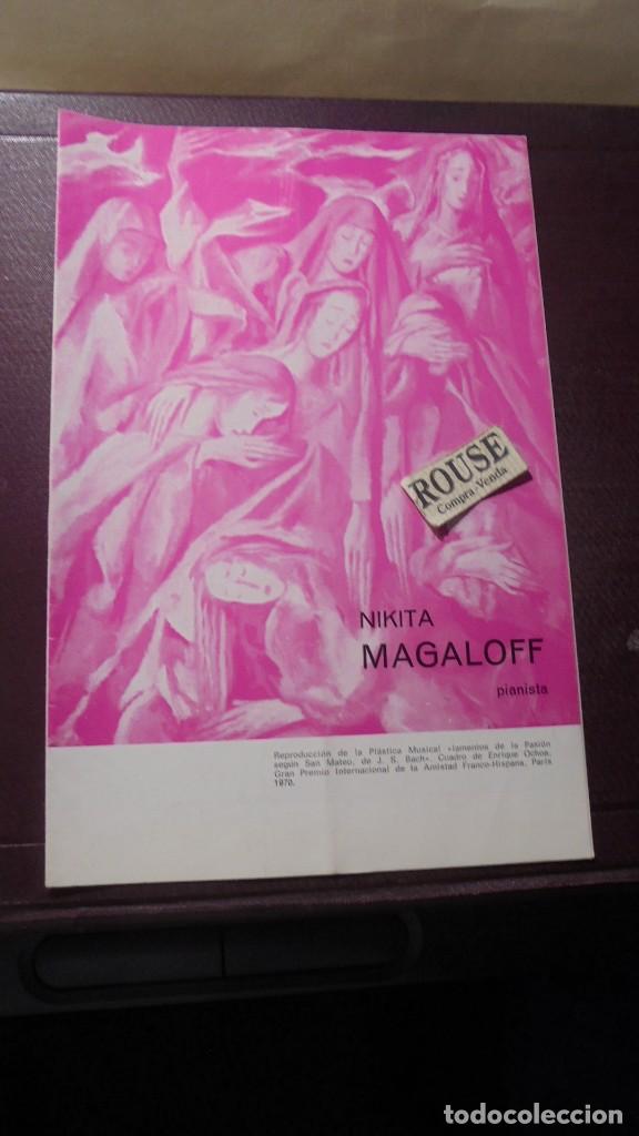 Catalogues de Musique: PROGRAMA DE MUSICA - NIKITA MAGALOFF pianista palau de la musica asociacion de cultura musical curso