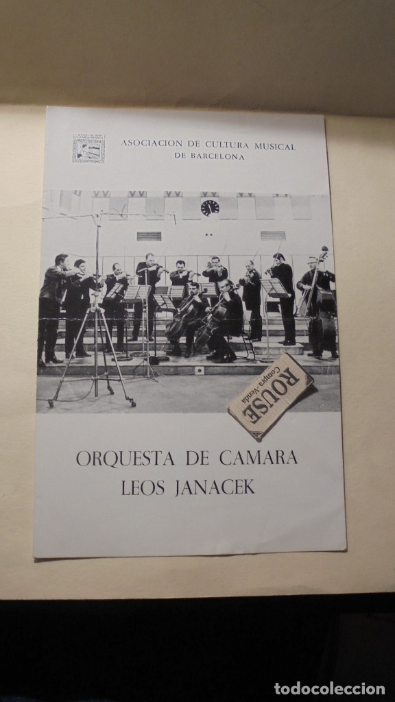 Catalogues de Musique: PROGRAMA DE MUSICA - PALACIO DE LA MUSICA - ORQUESTA DE CAMARA LEOS JANACEK