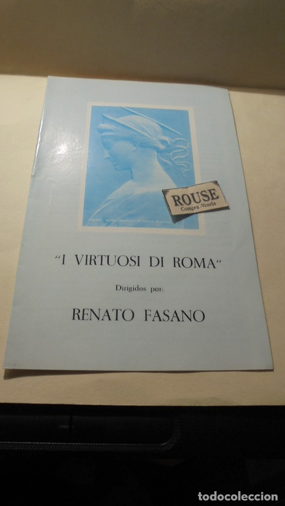 Cat&aacute;logos de M&uacute;sica: PROGRAMA DE MUSICA - ''I VIRTUOSI DI ROMA ''dirigidos por RENATO FASANO