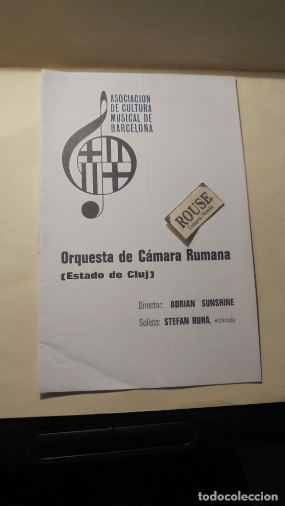 Cat&aacute;logos de M&uacute;sica: PROGRAMA DE MUSICA - orquesta de camara rumana ( estado de cluj) direct. ADRIAN  SUNSHINE , STEFAN