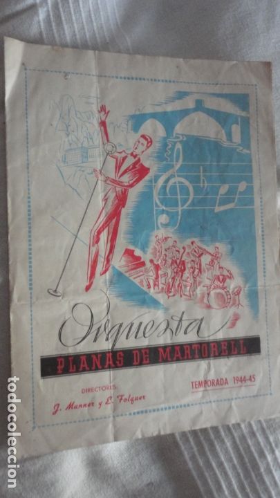 Cat&aacute;logos de M&uacute;sica: ORQUESTA PLANAS DE MARTORELL TEMPORADA 1944-1945 VENTURA SERRA.
