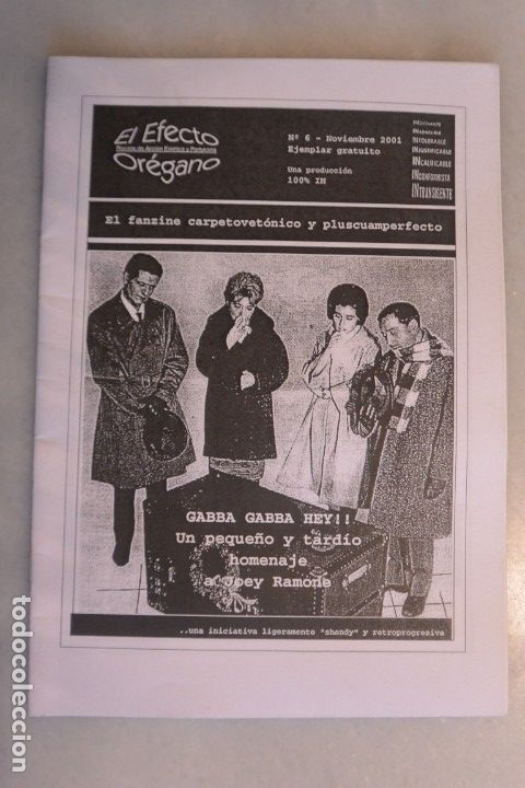 Cat&aacute;logos de M&uacute;sica: FANZINE EL EFECTO OREGANO, N&ordm; 6 NOVIEMBRE 2001