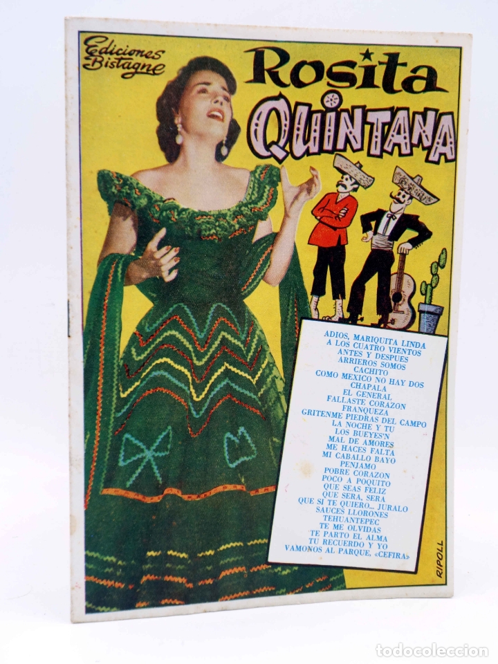 Cat&aacute;logos de M&uacute;sica: CANCIONERO. ROSITA QUINTANA. SUS &Eacute;XITOS EN DISCOS ODE&Oacute;N (Rosita Quintana) Bistagne, 1959. OFRT