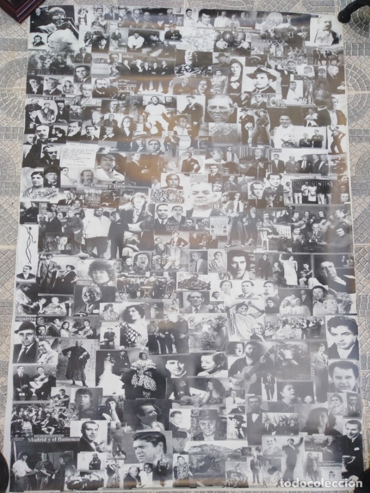 Cat&aacute;logos de M&uacute;sica: ANTIGUO CARTEL MOSAICO DE FLAMENCO-97X68 CMS