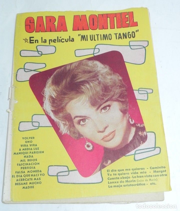 Cat&aacute;logos de M&uacute;sica: CANCIONERO SARA MONTIEL MI ULTIMO TANGO