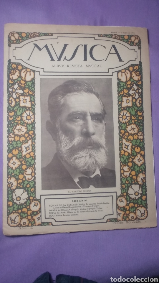 Cat&aacute;logos de M&uacute;sica: Primer N&uacute;mero de la Revista Musica