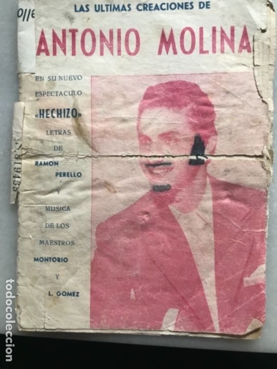 Catalogues de Musique: Cancionero ultimas creaciones Antonio Molina