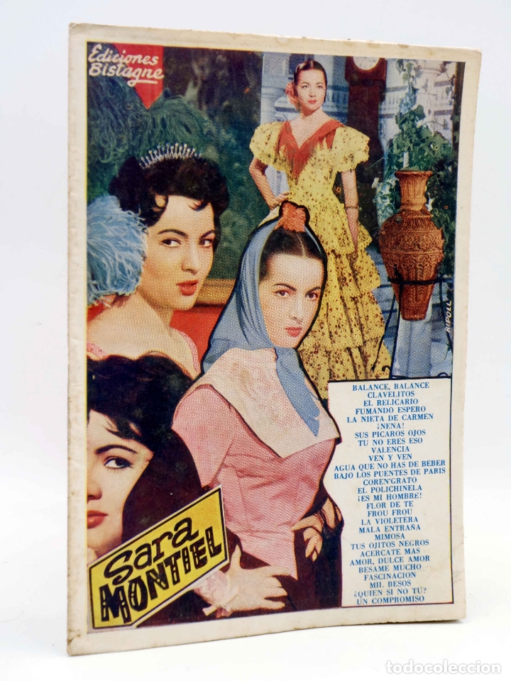 Cat&aacute;logos de M&uacute;sica: CANCIONERO. SARA MONTIEL. SUS CANCIONES EN DISCOS (Sara Montiel) Bistagne, 1959. OFRT