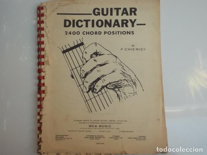 Cat&aacute;logos de M&uacute;sica: GUITAR DICTIONARY-2400 CHORD POSITIONS-124 PAGS