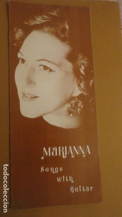 Cat&aacute;logos de M&uacute;sica: ANTIGUO FOLLETO.MARIANNA BRODEY.SOPRANO.SONGS WITH GUITAR. NY.