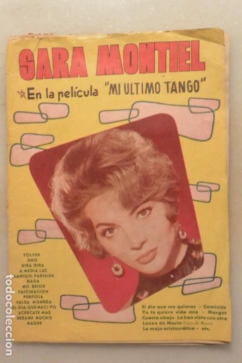 Cat&aacute;logos de M&uacute;sica: CANCIONERO SARA MONTIEL EN MI ULTIMO TANGO. 1960