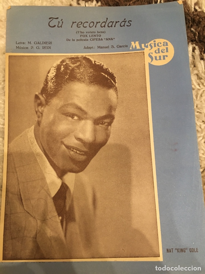 Cat&aacute;logos de M&uacute;sica: Partitura cancionero Nat Kong Cole Tu Recordaras