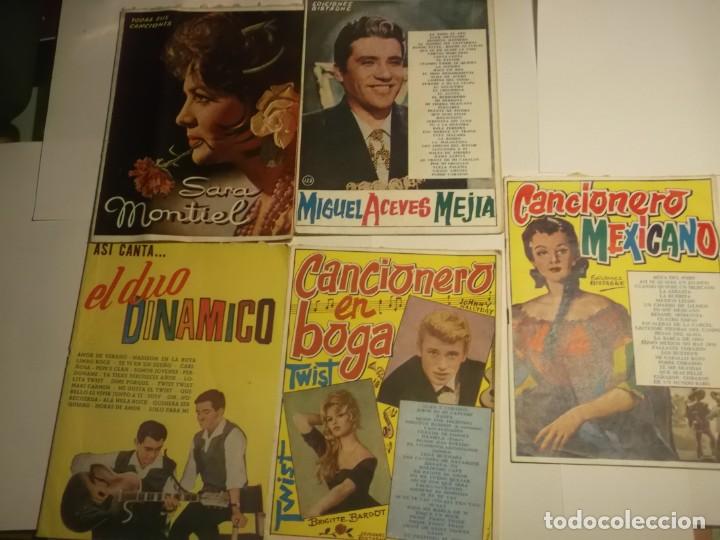 Cat&aacute;logos de M&uacute;sica: LOTE DE 5 CANCIONEROS-EDICIONES BISTAGNE Y ALAS-ORIGINALES A&Ntilde;OS 60