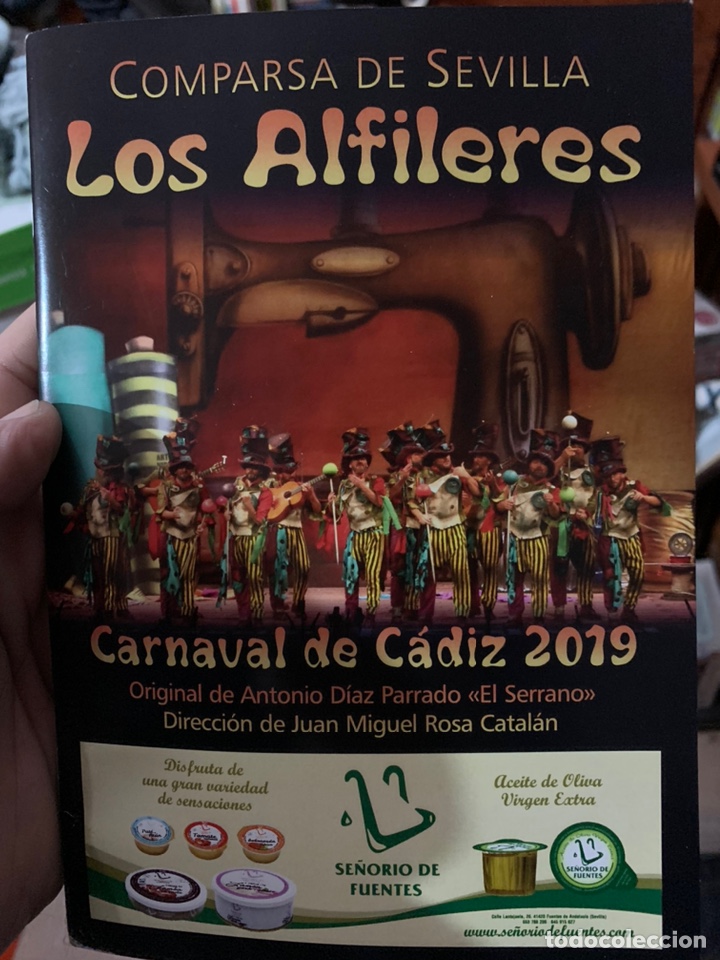 Cat&aacute;logos de M&uacute;sica: Carnaval de C&aacute;diz 2019 libreto de la comparsa LOS ALFILERES