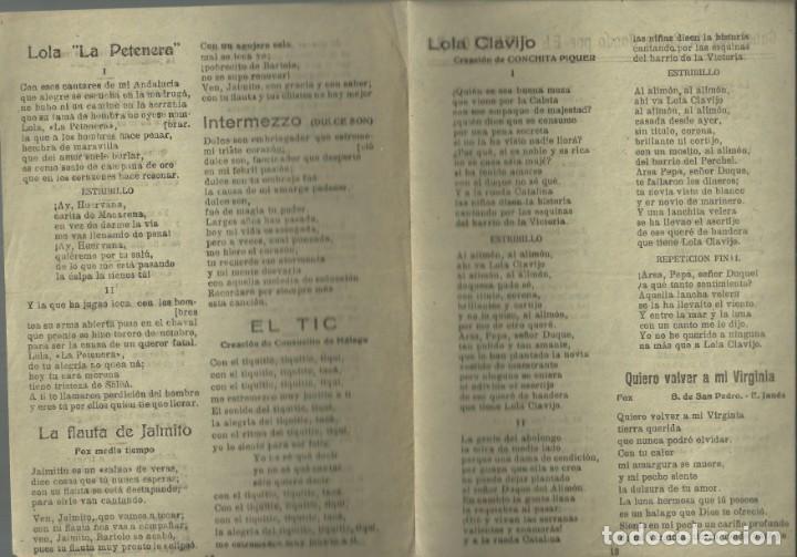 Catalogues de Musique: Carpeta del a&ntilde;o 1942 con m&aacute;s 50 documentos y fotos perteneciente a una variet&eacute; de la &eacute;poca