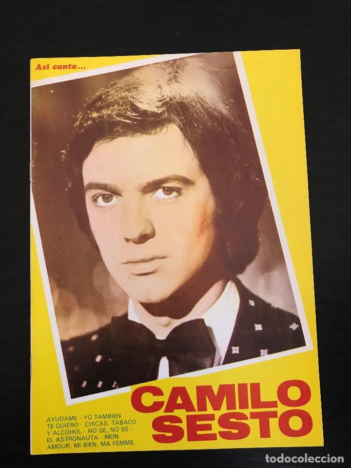 Catalogues de Musique: ASI CANTA CAMILO SESTO - LIBRITO CANCIONERO - CANCIONES LETRA - AYUDAME YO TAMBIEN TE QUIERO CHICAS
