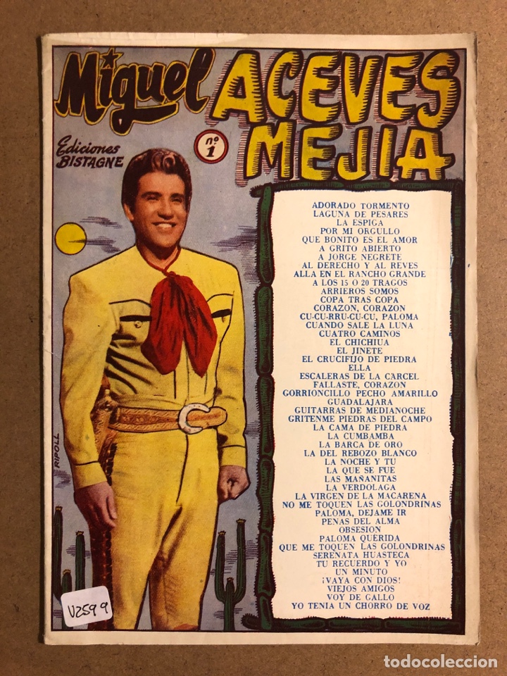 Catalogues de Musique: CANCIONERO: MIGUEL ACEVES MEJIA. EDICIONES BISTAGNE 1959. MUY BUEN ESTADO. 16 P&Aacute;GINAS.