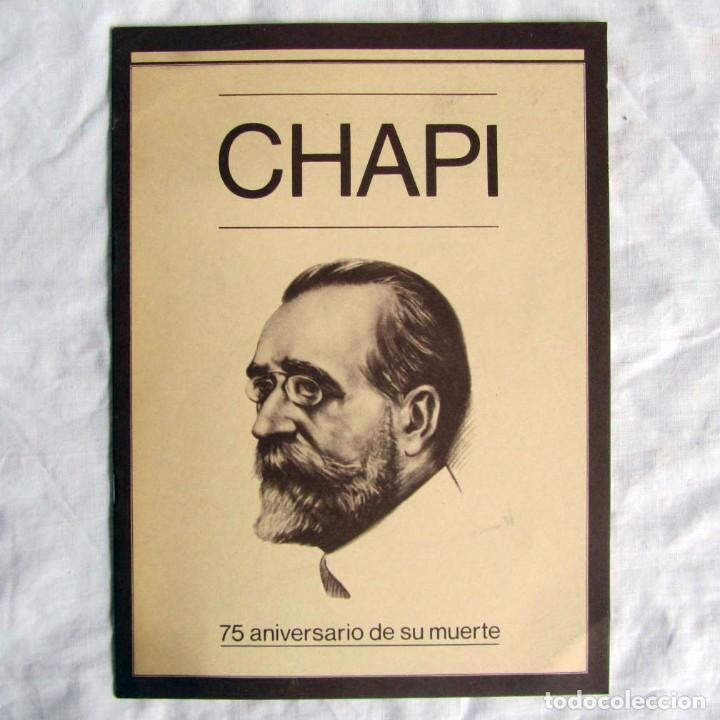 Cat&aacute;logos de M&uacute;sica: Programa Chapi, 75 aniversario de su muerte, Sociedad General de Autores de Espa&ntilde;a 1984, 14 p&aacute;g.