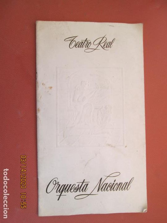 Catalogues de Musique: LIBRETO DE MANO - TEATRO REAL -  ORQUESTA NACIONAL -  1969.