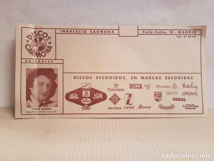 Cat&aacute;logos de M&uacute;sica: documento discos carmona bailables yvette horner campeona del mundo de acordeon
