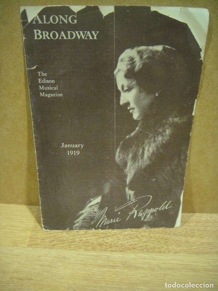 Cat&aacute;logos de M&uacute;sica: ALONG BROADWAY  THE EDISON MUSICAL MAGACINE - A&Ntilde;O 1919