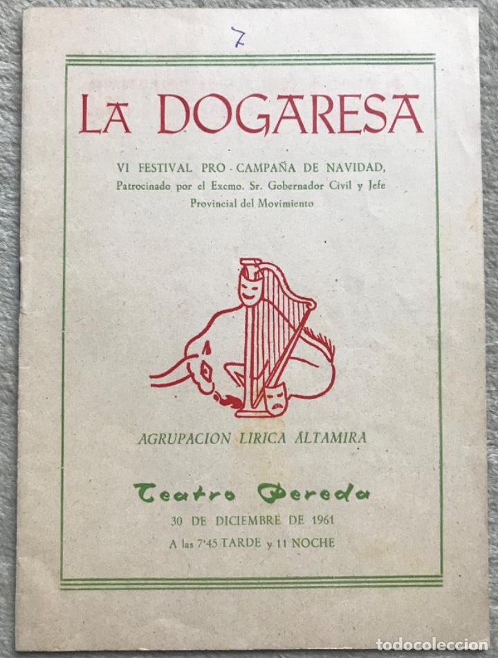 Catalogues de Musique: Programa La Dogaresa - Teatro Pereda - Agrupaci&oacute;n L&iacute;rica Altamira - Santander - M&uacute;sica CANTABRIA