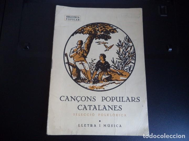 Catalogues de Musique: Cancionero Can&ccedil;ons Populars Catalanes.