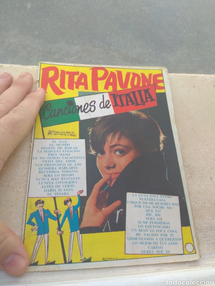 Cat&aacute;logos de M&uacute;sica: Cancionero N&deg; 154 - Rita Pavone - Canciones de Italia - Ediciones Bistagne - A&ntilde;o 1965