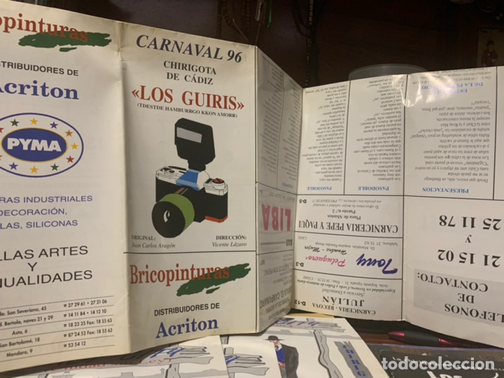 Catalogues de Musique: C&Aacute;RNAVAL CADIZ 1996. LIBRETO/PLANO CHIRGOTA LOS GUIRIS DE JUAN CATLOS ARAGON