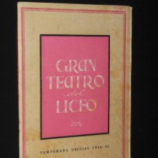 Catálogos de Música: CATALOGO - GRAN TEATRO DEL LICEO - TEMPORADA 1944-45