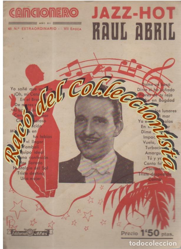 Cat&aacute;logos de M&uacute;sica: JAZZ HOT, RAUL ABRIL, EDITORIAL ALAS, CANCIONERO EXTRAORDINARIO N. 48