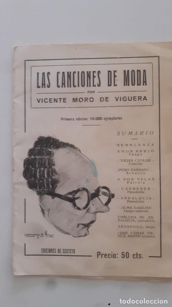Cat&aacute;logos de M&uacute;sica: LAS CANCIONES DE MODA POR VICENTE MORO DE VIGUERA EDICIONES DE SEXTETO