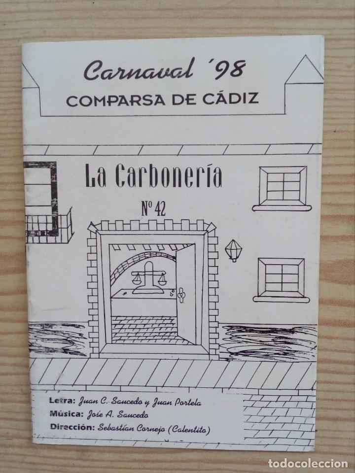 Cat&aacute;logos de m&uacute;sica: Libreto Carnaval La Carboneria - Comparsa 98 - Foto 1