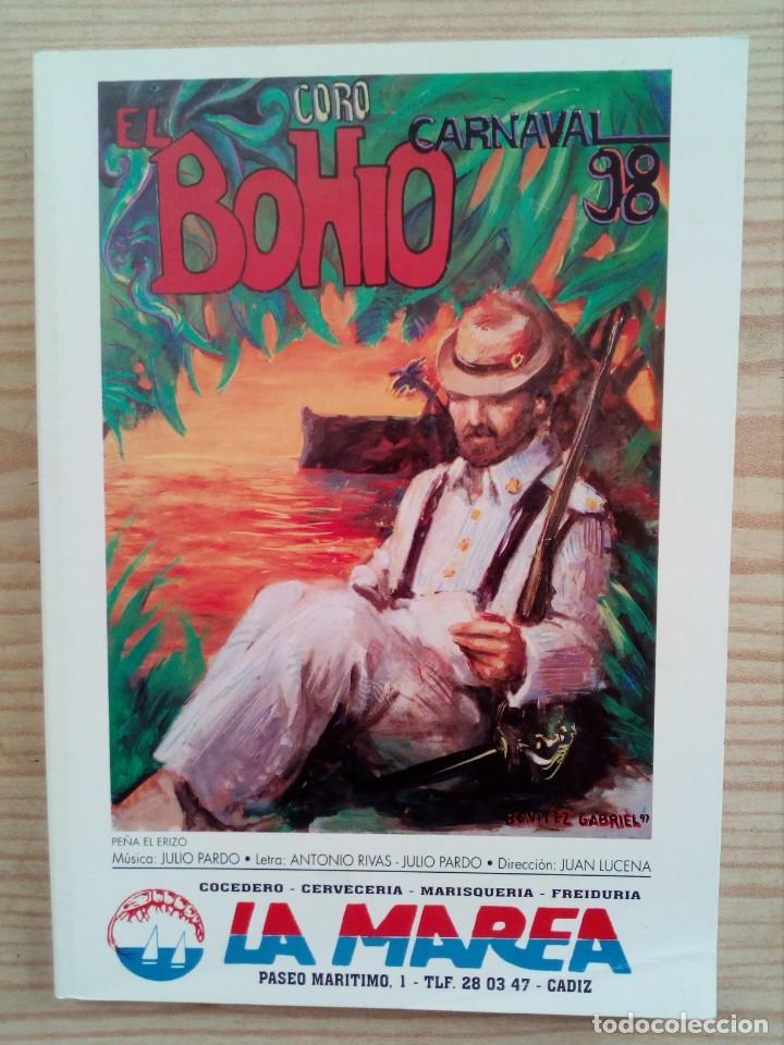 Cat&aacute;logos de m&uacute;sica: Libreto Carnaval El Bohio - Coro 98 - Foto 1