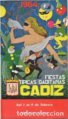 Cat&aacute;logos de M&uacute;sica: FIESTAS TIPICAS GADITANAS 1964. PROGRAMA OFICIAL DE FESTEJOS A-C-2039
