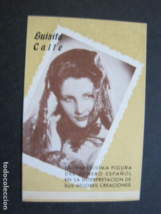 Cat&aacute;logos de M&uacute;sica: LUISITA CALLE-CANTANTE-DISCOS ODEON-CATALOGO PUBLICIDAD-(V-20.736)