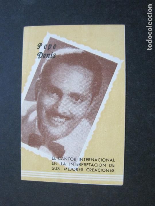 Cat&aacute;logos de M&uacute;sica: PEPE DENIS-CANTOR INTERNACIONAL-DISCOS ODEON-CATALOGO PUBLICIDAD-(V-20.737)