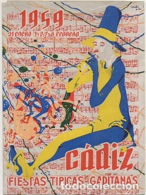 Cat&aacute;logos de M&uacute;sica: FIESTAS TIPICAS GADITANAS. A&Ntilde;O 1959. DEL 31 DE ENERO AL 8 DE FEBRERO. PROGRAMA DE ACTOS A-C-2041