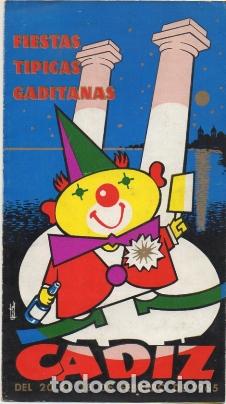 Musikkataloge: FIESTAS TIPICAS GADITANAS. A&Ntilde;O 1965. DEL 20 AL 28 DE FEBRERO. PROGRAMA OFICIAL A-C-2043,4