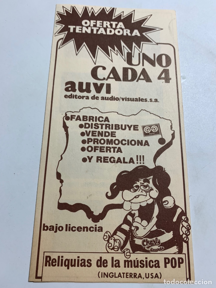 Cat&aacute;logos de M&uacute;sica: Catalogo publicidad a&ntilde;os 70 de discos de vinilo pop rock Charly records