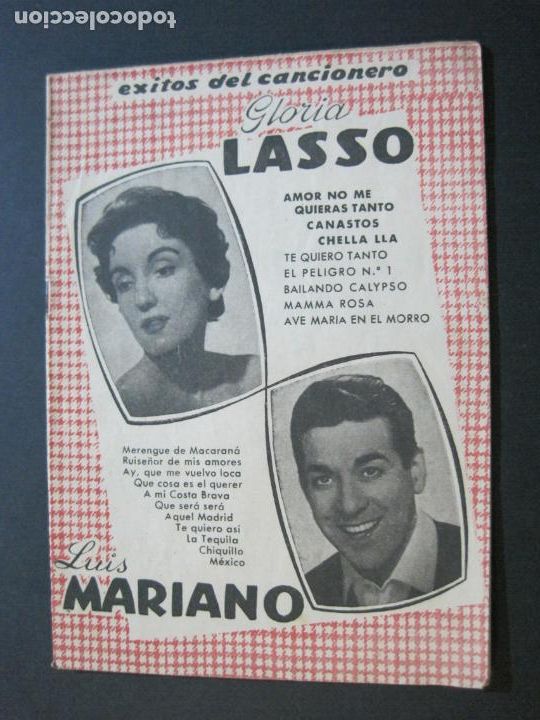 Cat&aacute;logos de M&uacute;sica: GLORIA LASSO & LUIS MARIANO-CANCIONERO-EDITORIAL ALAS-VER FOTOS-(V-21.018)