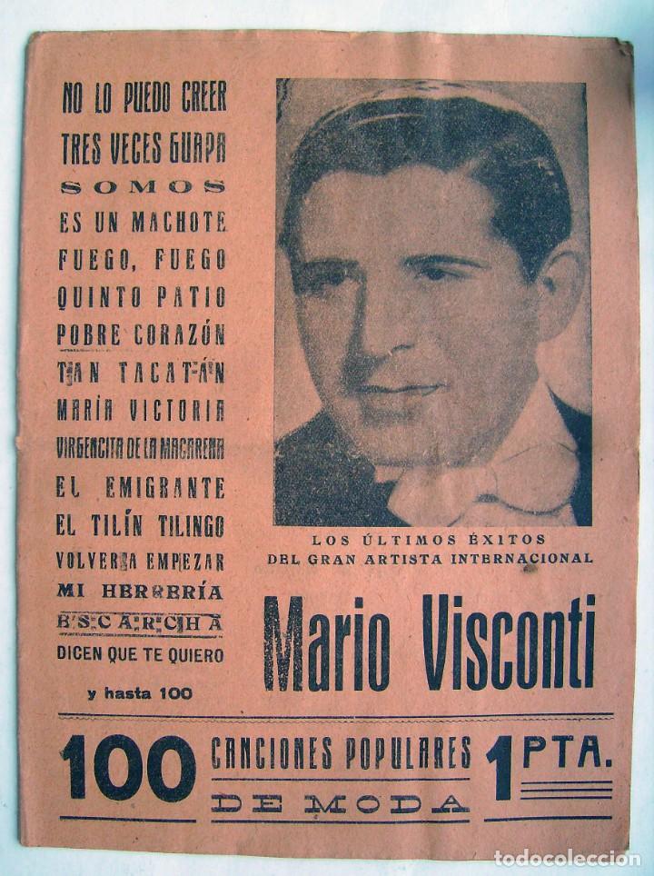 Cat&aacute;logos de M&uacute;sica: MARIO VISCONTI. CANCIONERO.