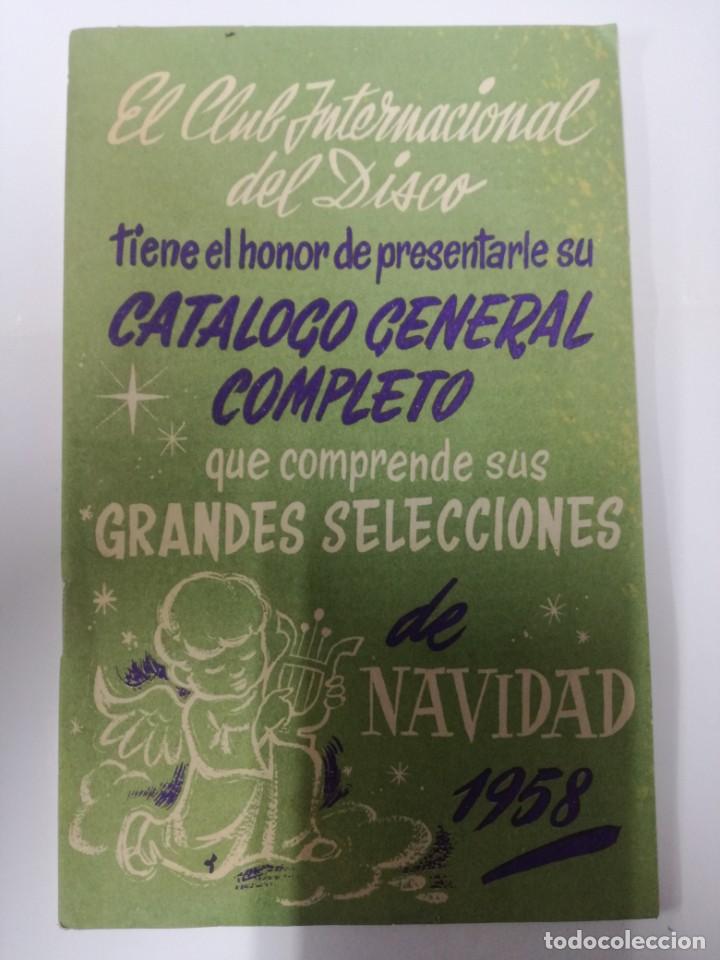 Cat&aacute;logos de M&uacute;sica: CLUB INTERNACIONAL DEL DISCO 1958 // CATALOGO GENERAL COMPLETO NAVIDAD